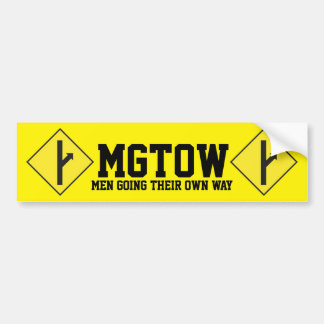 MGTOW - Men Going Their Own Way Bumper Sticker