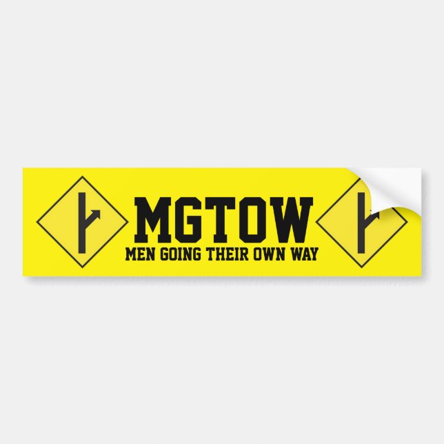 MGTOW - Men Going Their Own Way Bumper Sticker (Front)