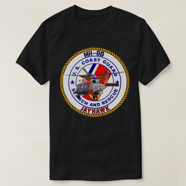 MH60 Jayhawk USCG SAR T-Shirt (Design Front)