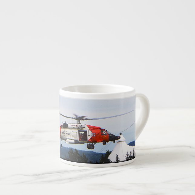 MH60T Jayhawk helicopter espresso mug (Front Right)