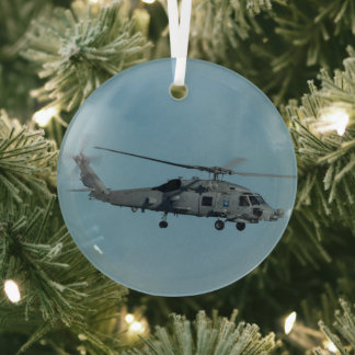 MH-60R Seahawk Glass Tree Decoration