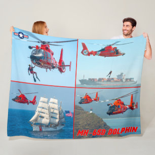 MH-65D DOLPHIN FLEECE BLANKET