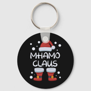 Mhamo Claus Happy Christmas Pajama Family Matching Key Ring