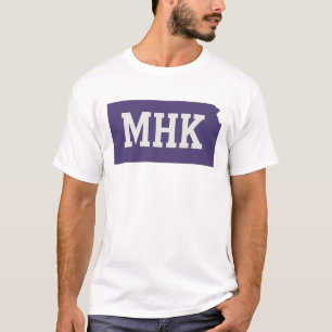 MHK Kansas Manhattan KS State Abbreviation T-Shirt