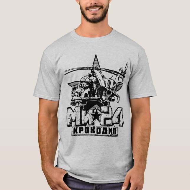 Mi-24 Soviet large helicopter T-Shirt (Front)