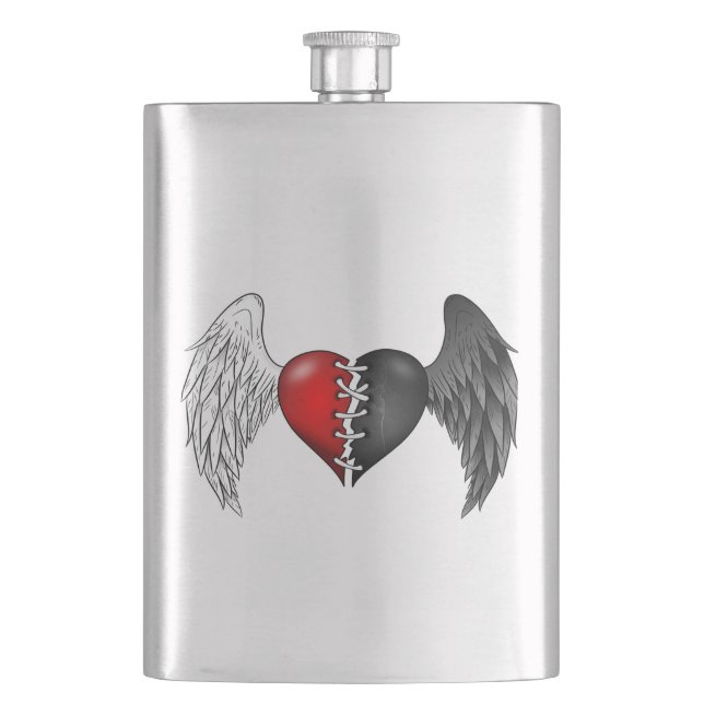 Mi-angel Half-Demon Blade Hip Flask (Front)