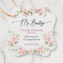 Mi Bautizo Para Niña Pink Floral Baptism Fancy