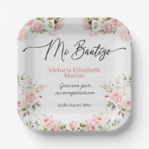 Mi Bautizo Para Niña Pink Floral Baptism