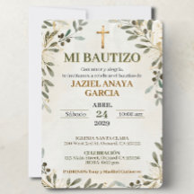 Mi Bautizo Para Niño o Niña Invitation