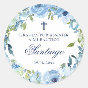 Mi Bautizo Recuerdos Para Bautizo Spanish Baptism Classic Round Sticker