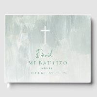 Mi Bautizo Verde Libro Visitas Spanish Guest Book