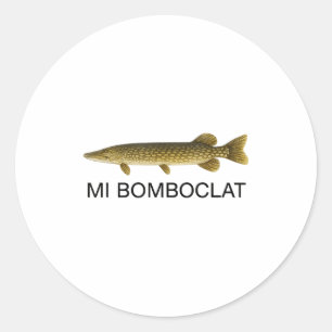 Mi Bomboclat Funny Fish Jamaican Slang Graphic  Classic Round Sticker