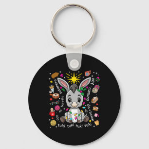 Mi Burrito Sabanero Mexican Christmas Donkey Spani Key Ring