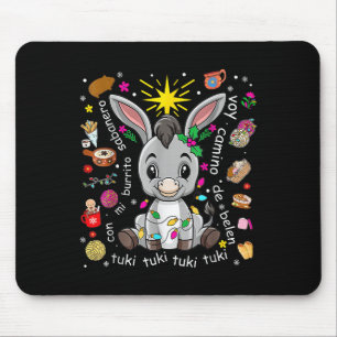 Mi Burrito Sabanero Mexican Christmas Spanish Xmas Mouse Pad
