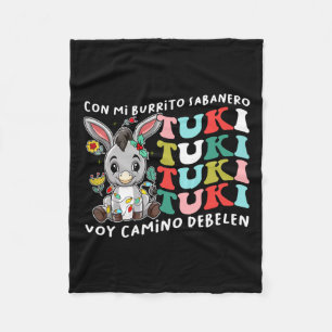 Mi Burrito Sabanero Mexican Tuki Tuki Donkey Latin Fleece Blanket
