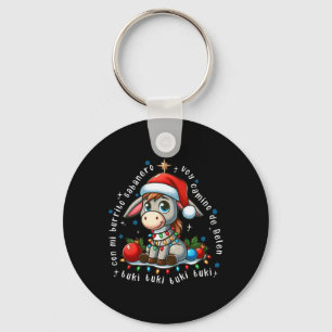 Mi Burrito Sabynero Mexican Christmas Donkey Spani Key Ring