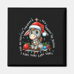 Mi Burrito Sabynero Mexican Christmas Donkey Spani Magnet