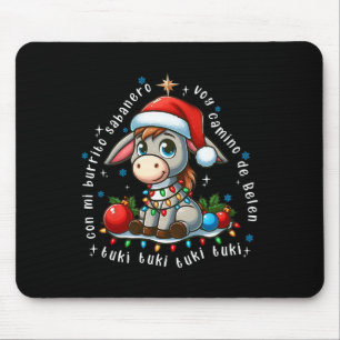 Mi Burrito Sabynero Mexican Christmas Donkey Spani Mouse Pad