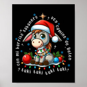 Mi Burrito Sabynero Mexican Christmas Donkey Spani Poster