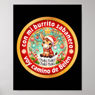 Mi Burrito Sabynero Mexican Christmas Donkey Spani Poster