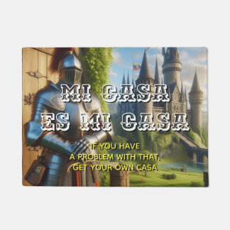 Mi Casa es Mi Casa w Knight Welcome Mat