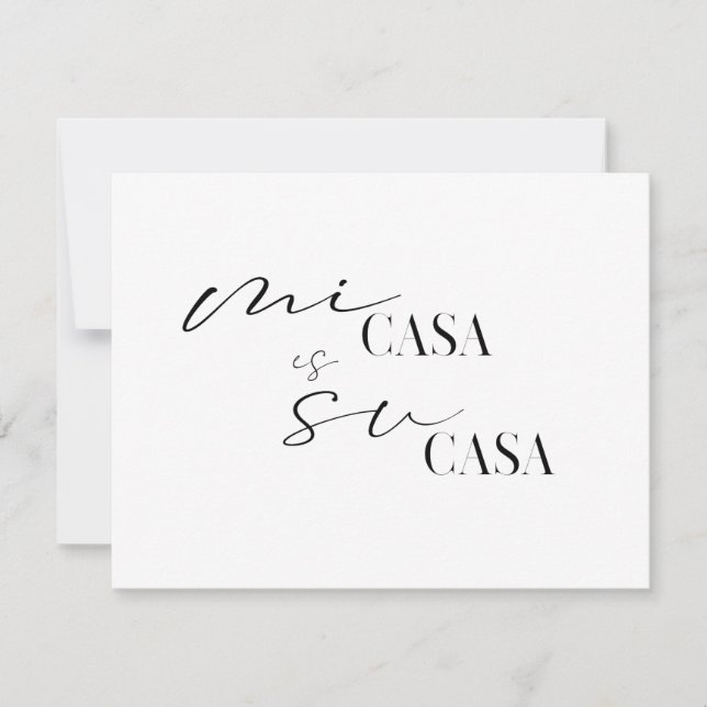 Mi Casa Su Casa New Home We've Moved Announcement (Front)