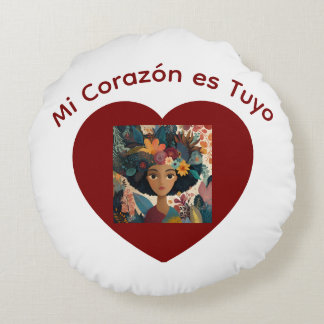 Mi Corazón es Tuyo Cojín Round Cushion