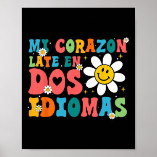 Mi Corazon Late En Dos Idiomas  Poster