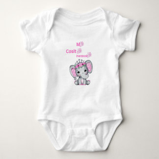 Mi cosita hermosa, Colour rosa, elefante Baby Bodysuit
