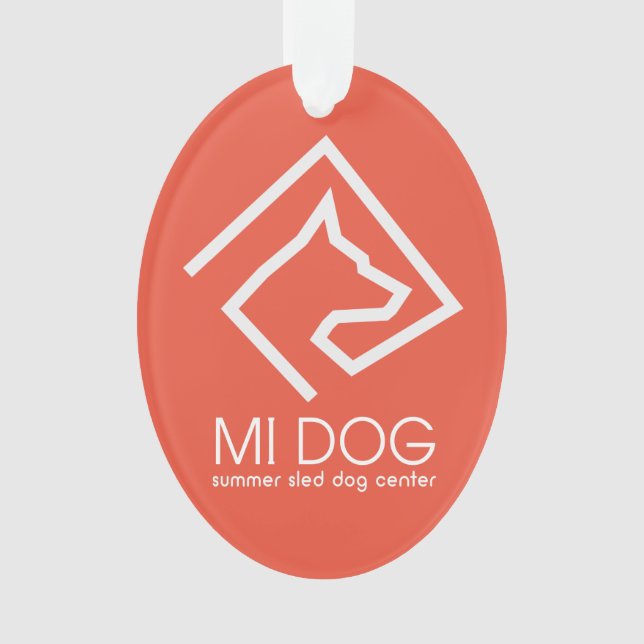 MI DOG Christmas Ornament (Front)