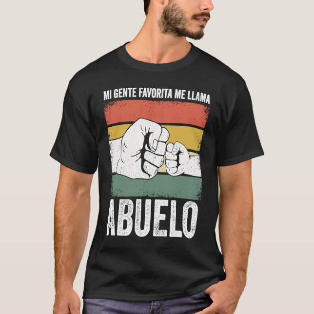 Mi Gente Favorita Me Llama Abuelo divertido Día de T-Shirt (Front)