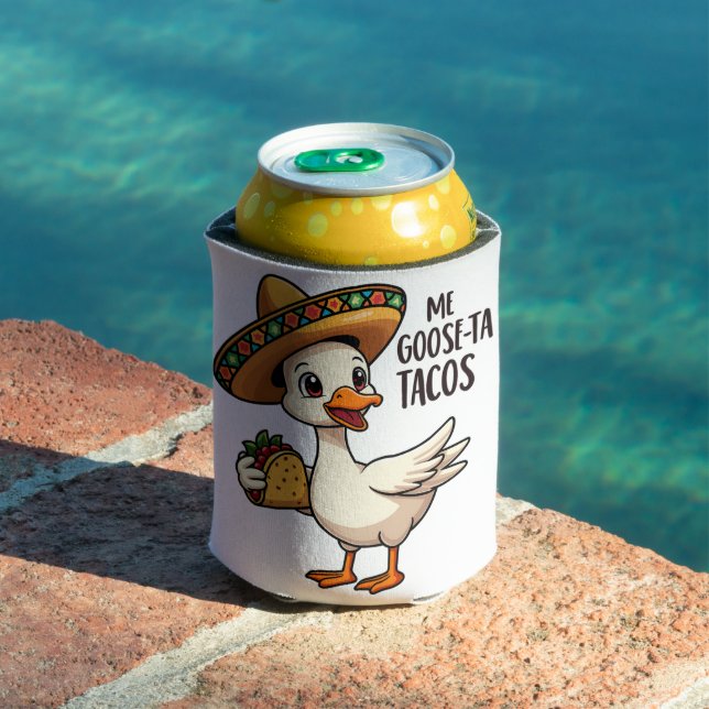 Mi Goose ta tacos Funny Mexican Taco Lovers  Can Cooler (In Situ Pool)