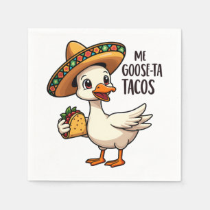 Mi Goose ta tacos Funny Mexican Taco Lovers Napkin