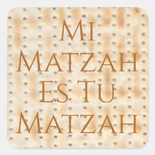 Mi Matzah Es Tu Matzah Passover Square Sticker