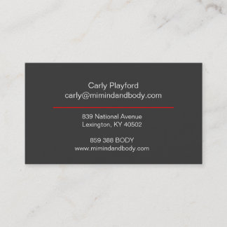 Mi mind and body business card