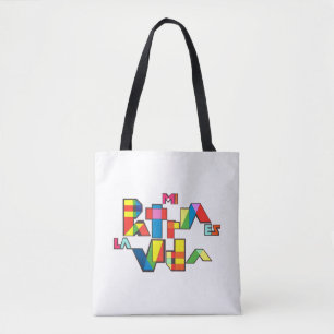 MI PATRIA ES LA VIDA Colourful Mosaic Tote Bag