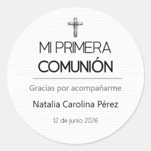 Mi Primera Comunion Spanish Favour Stickers Labels