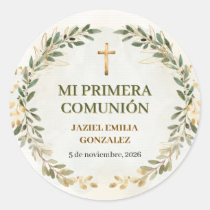 Mi Primera Comunión Stickers Personalised Labels