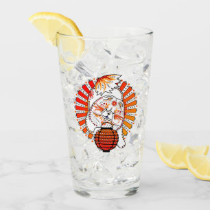 MI TANG Chow 16 oz glass-design front & back Glass