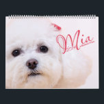 Mia - a Bichon Frise 2014 Calendar<br><div class="desc">With an undeniable fantastic wardrobe, Mia, a very fashionable Bichon Frise poses for every month of the Calendar year. Mia rings in the New Year in disco style followed by posing on a lip shaped sofa for Valentine's Day. She finds herself under the rainbow and next to a pot of...</div>