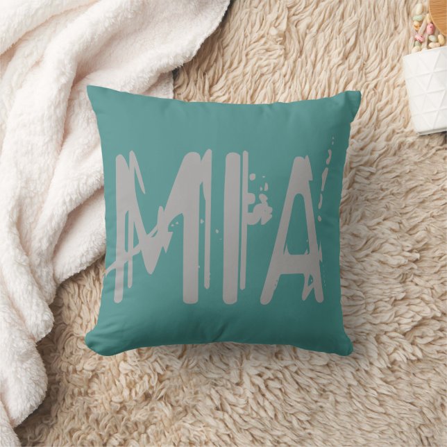 MIA Airport Grunge Typography Cushion (Blanket)