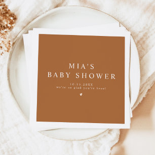MIA Arched Boho Terracotta Baby Shower Napkin