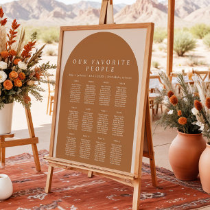 MIA Arched Boho Terracotta Wedding Seating Chart