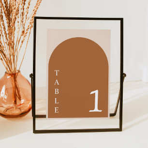 MIA Arched Burnt Orange Modern Favours Sign