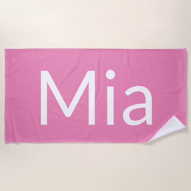 Mia Beach Towel (Front)
