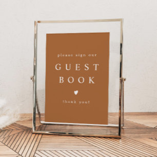 MIA Boho Terracotta Burnt Orange Guest Book Sign