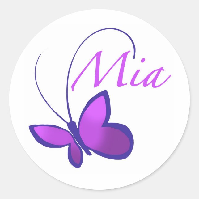 Mia Classic Round Sticker (Front)