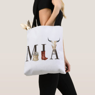 Mia cowboy girl,  Western Cowgirls, Cowboy girl Tote Bag