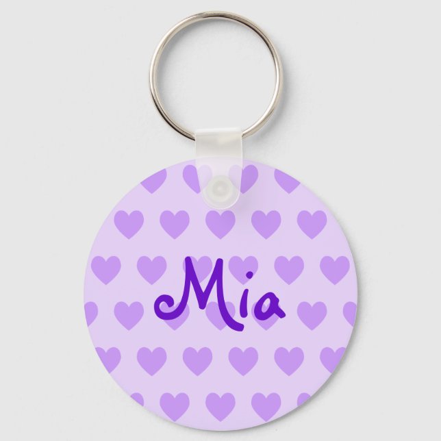 Mia in Purple Key Ring (Front)