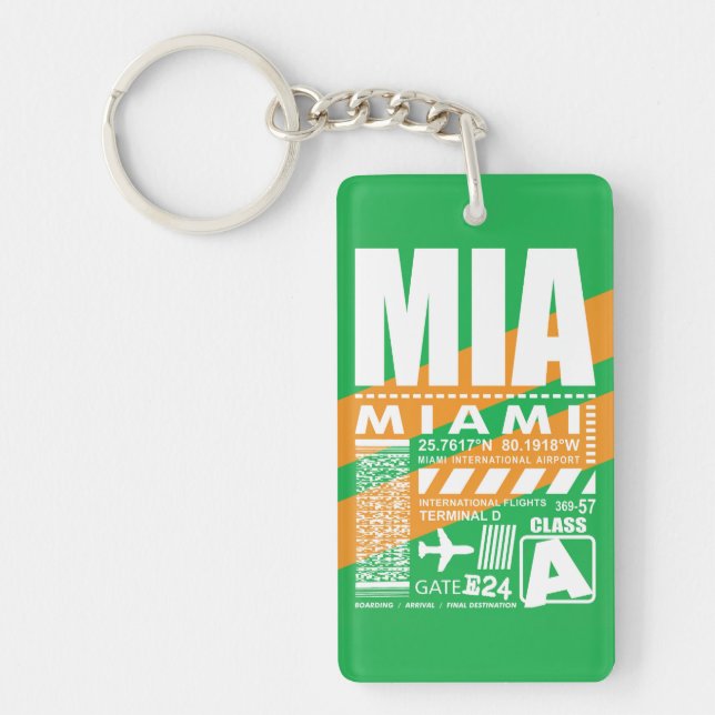 MIA Miami Airport Key Ring (Front)